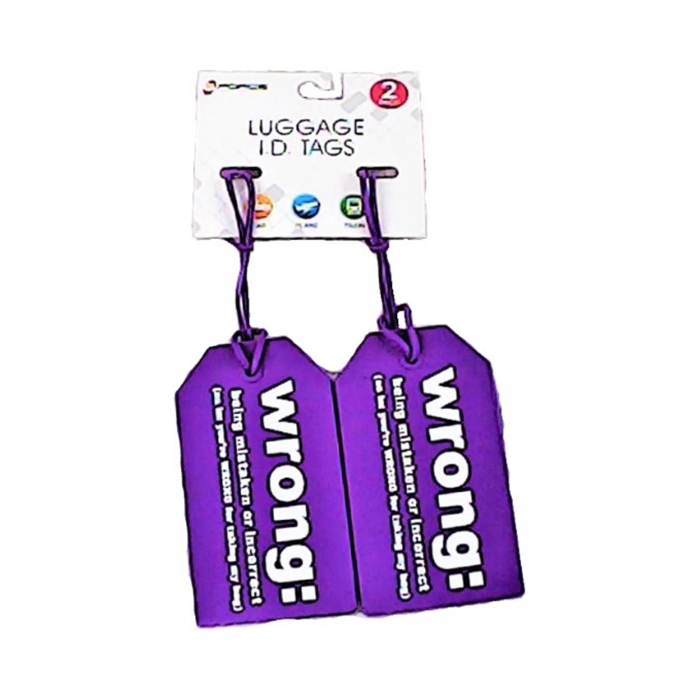 PURPLE LUGGAGE TAG
